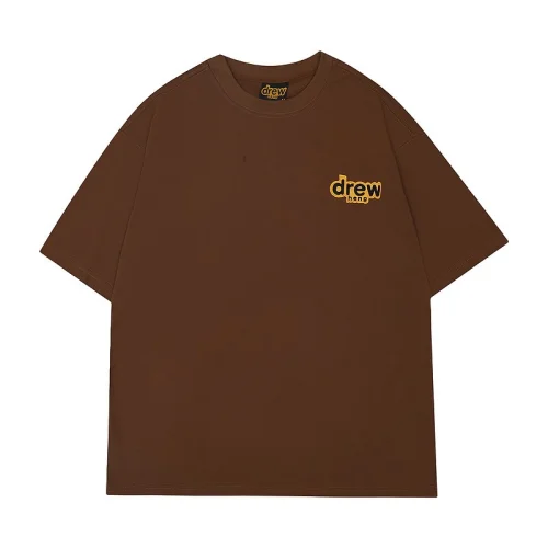 Футболка Drew House With A Black And Yellow Text Logo "Brown"