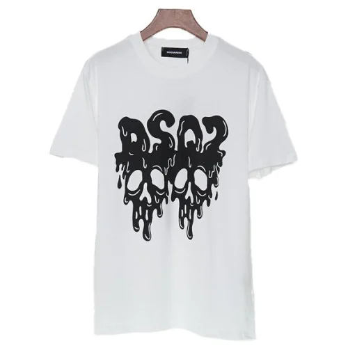 Футболка Dsquared2 Print Skulls Melt "White"