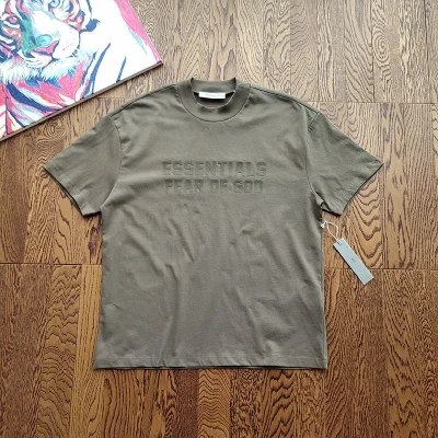 Футболка Fear Of God In Text Style "Brown" фото № 3