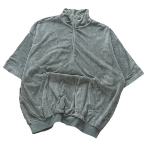 Футболка Fear of God Plain With Zipper "Blue"