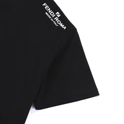 Футболка Fendi With An Inscription On The Sleeve "Black" фото № 3