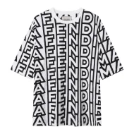 Футболка Fendi Vertical Text Of The Logo "White/Black"