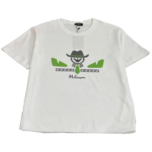 Футболка Fendi Green Eyes "White"