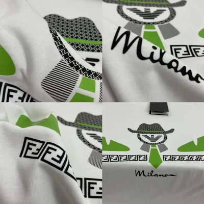 Футболка Fendi Green Eyes "White" фото № 5