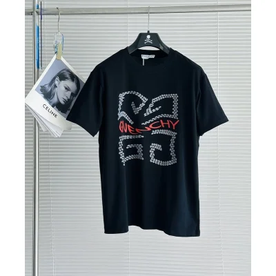 Футболка Givenchy Crooked Logo "Black" фото № 3