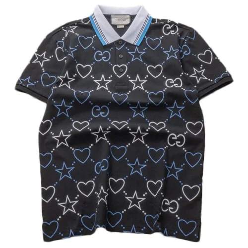 Поло Gucci Repeating Hearts And Stars "Black"
