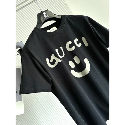 Футболка Gucci Logo And Smile "Black" фото № 2