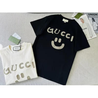Футболка Gucci Logo And Smile "Black" фото № 4