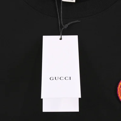 Футболка Gucci X Adidas With Bright Emblem "Black" фото № 7