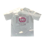 Футболка Gucci Pink Print "White"