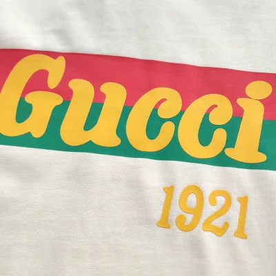 Футболка Gucci Two Stripes Of Color And Logo "White" фото № 4