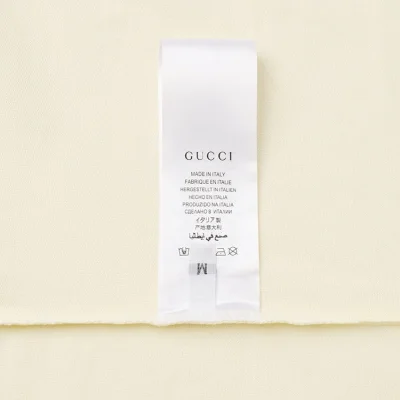 Футболка Gucci With Ribbon Print And Letters G "Cream" фото № 8 Футболка Gucci With Ribbon Print And Letters G "Cream" фото № 8
