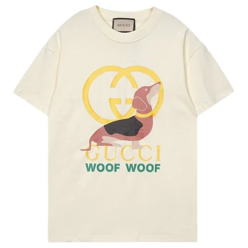 Футболка Gucci Dachshund Print "Cream"