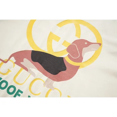 Футболка Gucci Dachshund Print "Cream" фото № 3