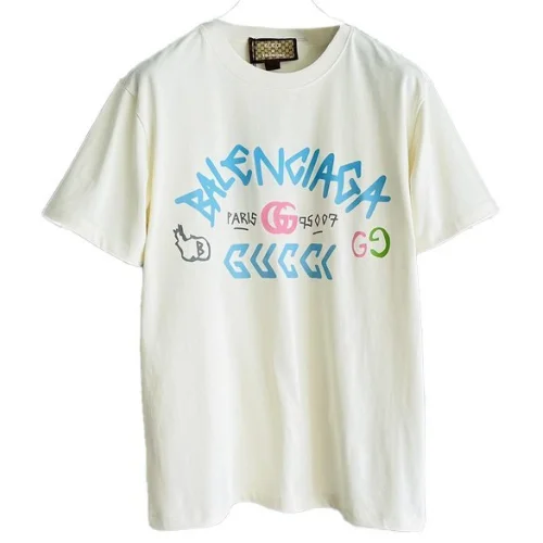 Футболка Gucci X Balenciaga Paris "Cream"