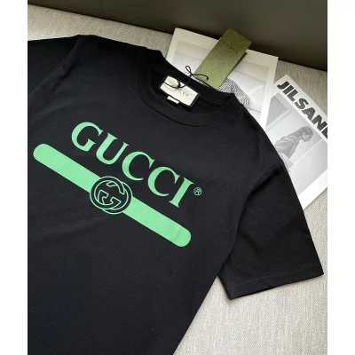 Футболка Gucci Logo in Line "Black" фото № 5
