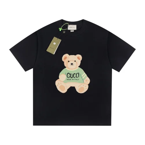 Футболка Gucci Teddy Bear Print "Black"