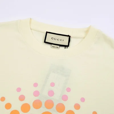 Футболка Gucci Love Parade Hearts "Cream" фото № 5