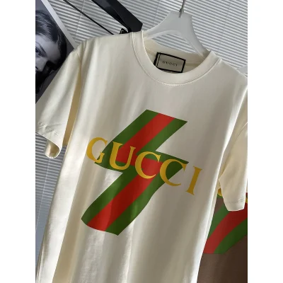 Футболка Gucci New Collection With Logo "White" фото № 4