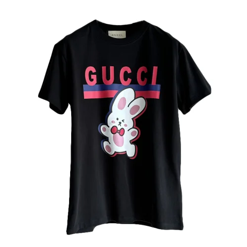 Футболка Gucci Cute Bunny Print "Black"