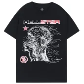 Футболка Hellstar Skull With Logo Front Print "Black"