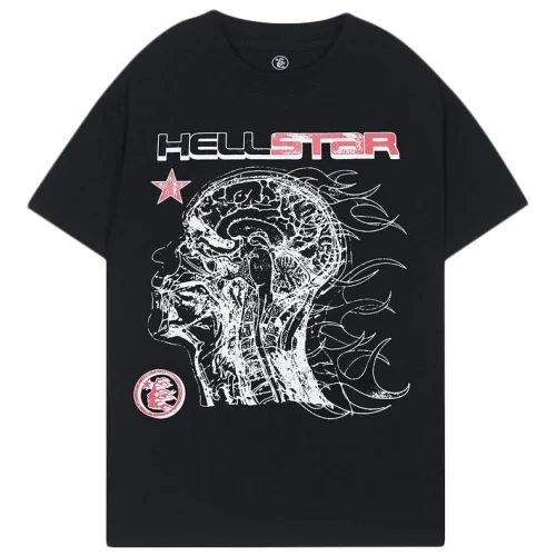 Футболка Hellstar Skull With Logo Front Print "Black"
