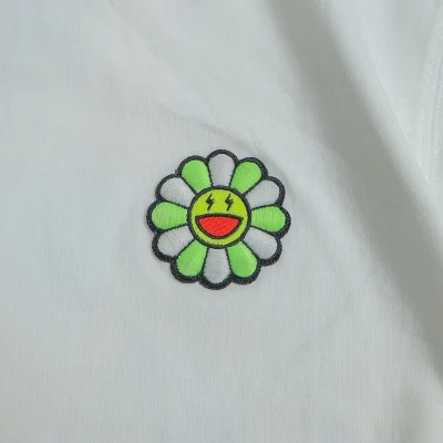 Футболка JBalvin Applique Small Smiling Flower "White" фото № 5 Футболка JBalvin Applique Small Smiling Flower "White" фото № 5