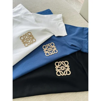 Футболка Loewe With Beige Logo "Blue" фото № 4