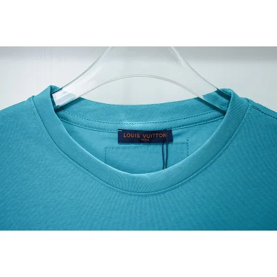 Футболка Louis Vuitton Logo Made Of Stripes "Blue/Turquoise" фото № 6