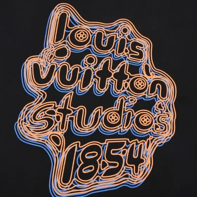 Футболка Louis Vuitton Logo Of Lines "Black" фото № 2