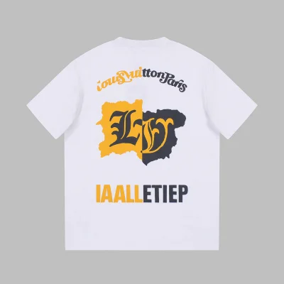 Футболка Louis Vuitton With Yellow And Black Logo "White" фото № 2