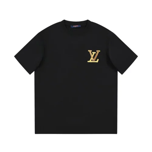 Футболка Louis Vuitton With A Shiny Brand Logo "Black"
