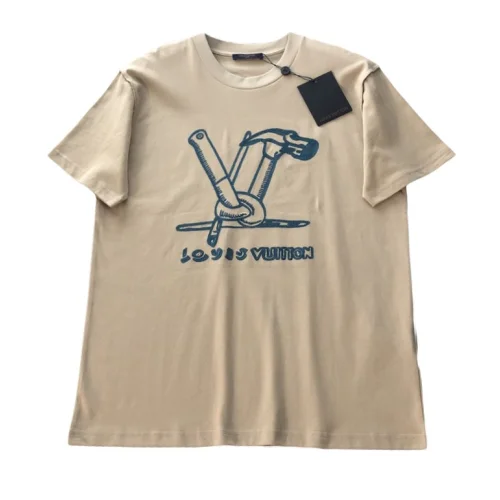 Футболка Louis Vuitton Embroidered Picture And Logo "White"