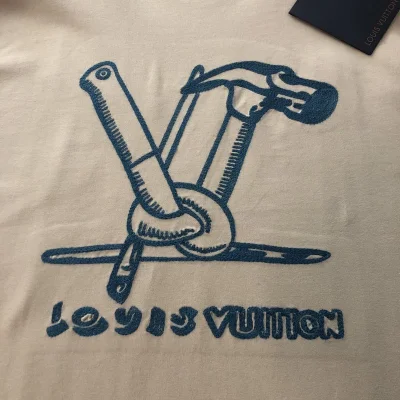 Футболка Louis Vuitton Embroidered Picture And Logo "White" фото № 7