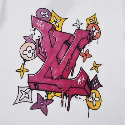 Футболка Louis Vuitton With Pink Massive Logo "White" фото № 5