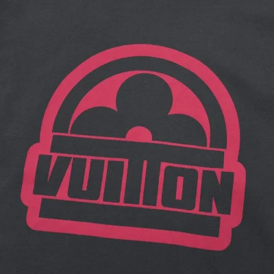 Футболка Louis Vuitton Pink Flower Print "Gray" фото № 4