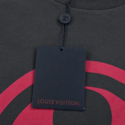 Футболка Louis Vuitton Pink Flower Print "Gray" фото № 7
