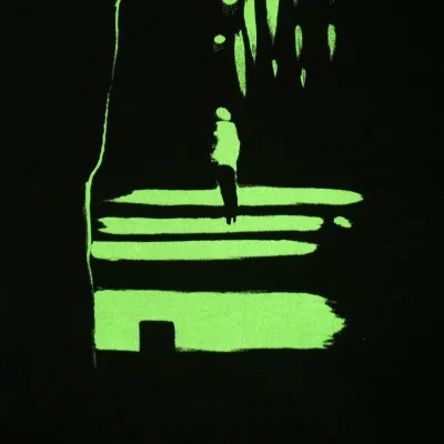 Футболка Louis Vuitton The Glow-In-The-Dark Path "Black" фото № 5