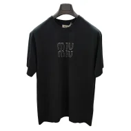 Футболка Miu Miu Frontside Stripe Logo