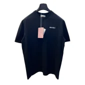 Футболка Miu Miu Frontside Contrast Color Logotype Miu Miu "Black"