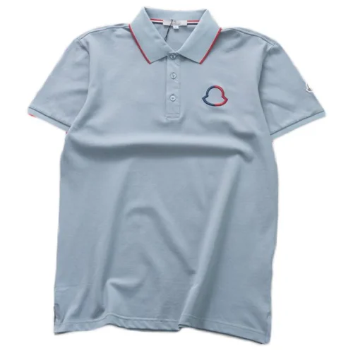 Поло Moncler Edge Decorated By Red Stripe "Blue"