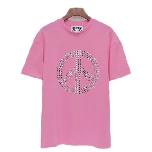 Футболка Moschino Circle From Silver Dots "Pink"