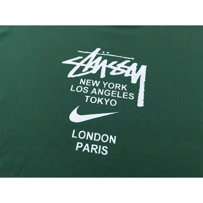 Футболка Nike X Stussy Logos "Green" фото № 7