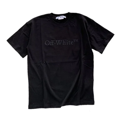 Футболка Off White Plain With Text Logo "Black"