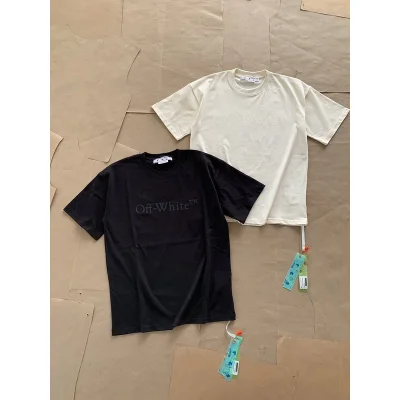 Футболка Off White Plain With Text Logo "Black" фото № 4