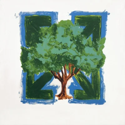 Футболка Off White Tree "White" фото № 3