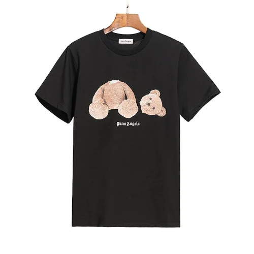 Футболка Palm Angels Print With A Plush Toy And Logo "Black"
