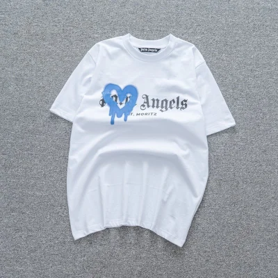 Футболка Palm Angels In My Heart "White/Blue" фото № 6