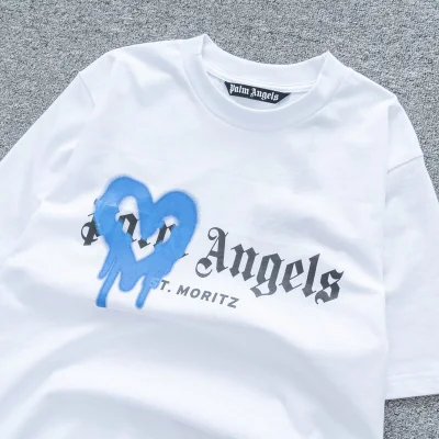 Футболка Palm Angels In My Heart "White/Blue" фото № 5