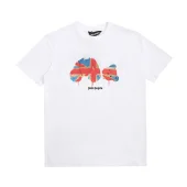 Футболка Palm Angels Brand Inscription And Flag Print "White"